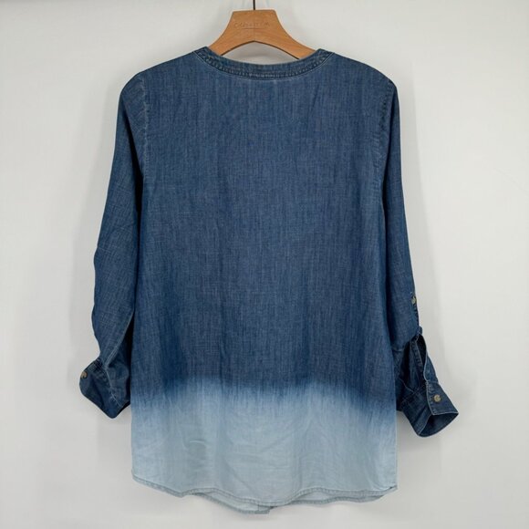 J.Jill Denim Women's Ombre Button-Down Shirt size Small - Picture 10 of 10
